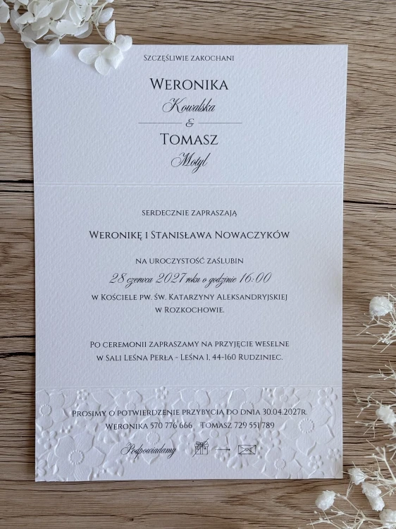 Przykładowa treść wewnątrz zaproszenia.