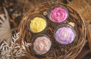 Mała świeca sojowa Piwonia - 100g