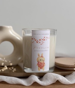 Walentynkowa Świeca sojowa - 180 g - Królik 