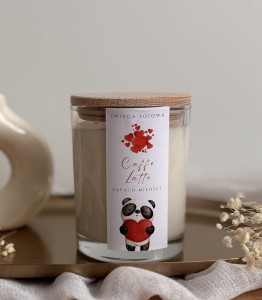 Walentynkowa Świeca sojowa - 180 g - Panda