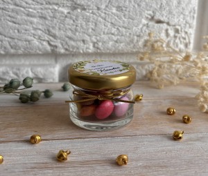 Podziękowanie dla gości – słoiczek z cukierkami