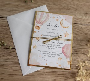 Zaproszenie na chrzest dla dziewczynki